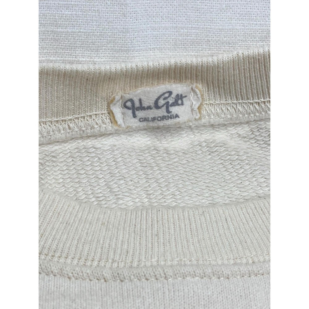 John Galt Erica Snow Lodge Greater Yellowstone Bear Sweatshirt Cream Cotton Sz M - Picture 7 of 9